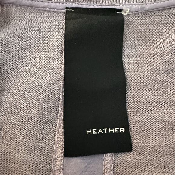 HEATHER Women's Linen Blend Oversized Sweater One Size Dusty Gray Coastal Dolman - Picture 5 of 9